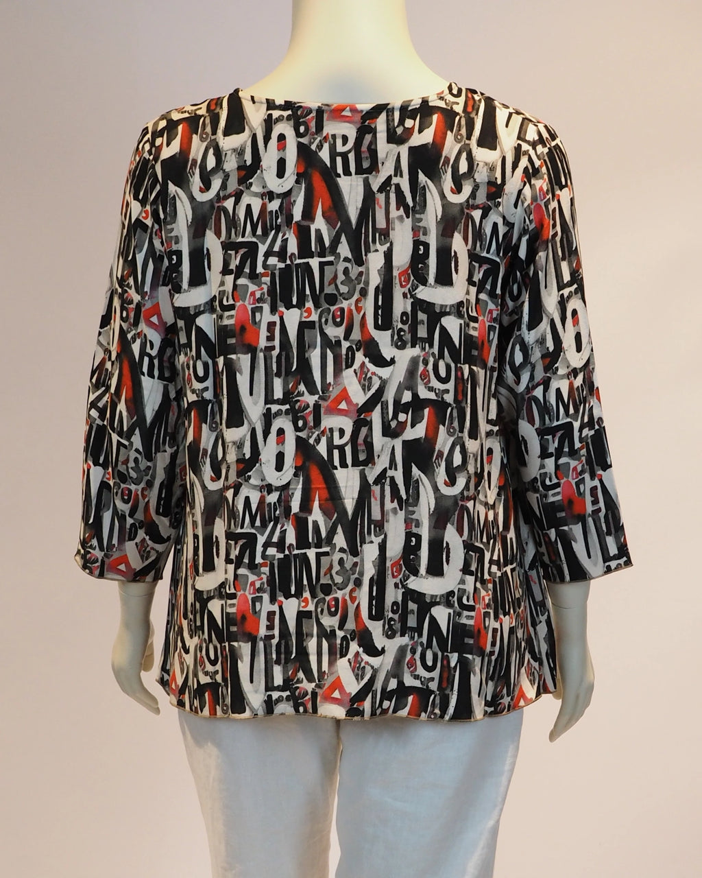 Farbige Plus-Size-Bluse Anna von Katrin Kiesler Berlin, Rückansicht