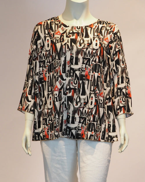 Farbige Plus-Size-Bluse Anna von Katrin Kiesler Berlin, Vorderansicht