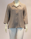 Plus Size Blusenjacke Edda in natur von vorn von Katrin Kiesler