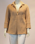 Camelfarbene Plus-Size-Jacke Lisa von Katrin Kiesler Berlin, Vorderansicht