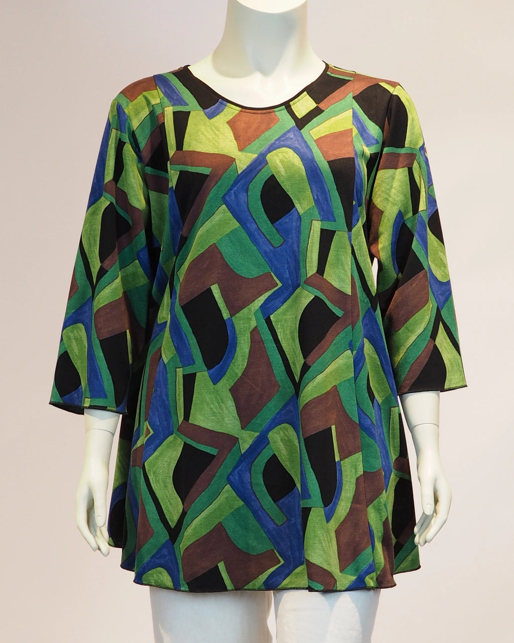 Grüner Plus-Size-Pullover Elli von Katrin Kiesler Berlin, Vorderansicht