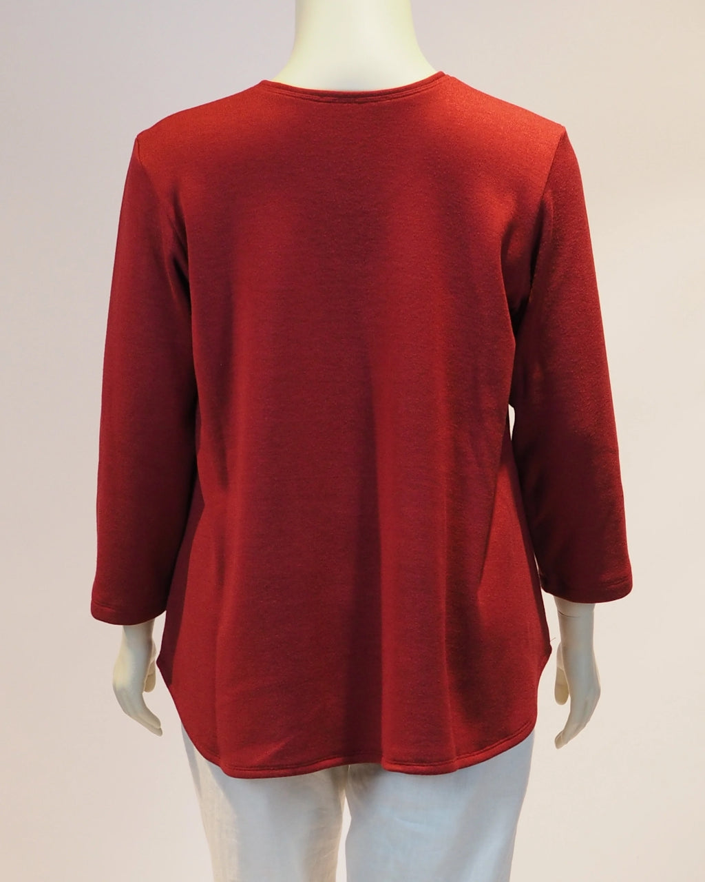 Roter Plus-Size-Pullover Inga von Katrin Kiesler Berlin, Hinteransicht