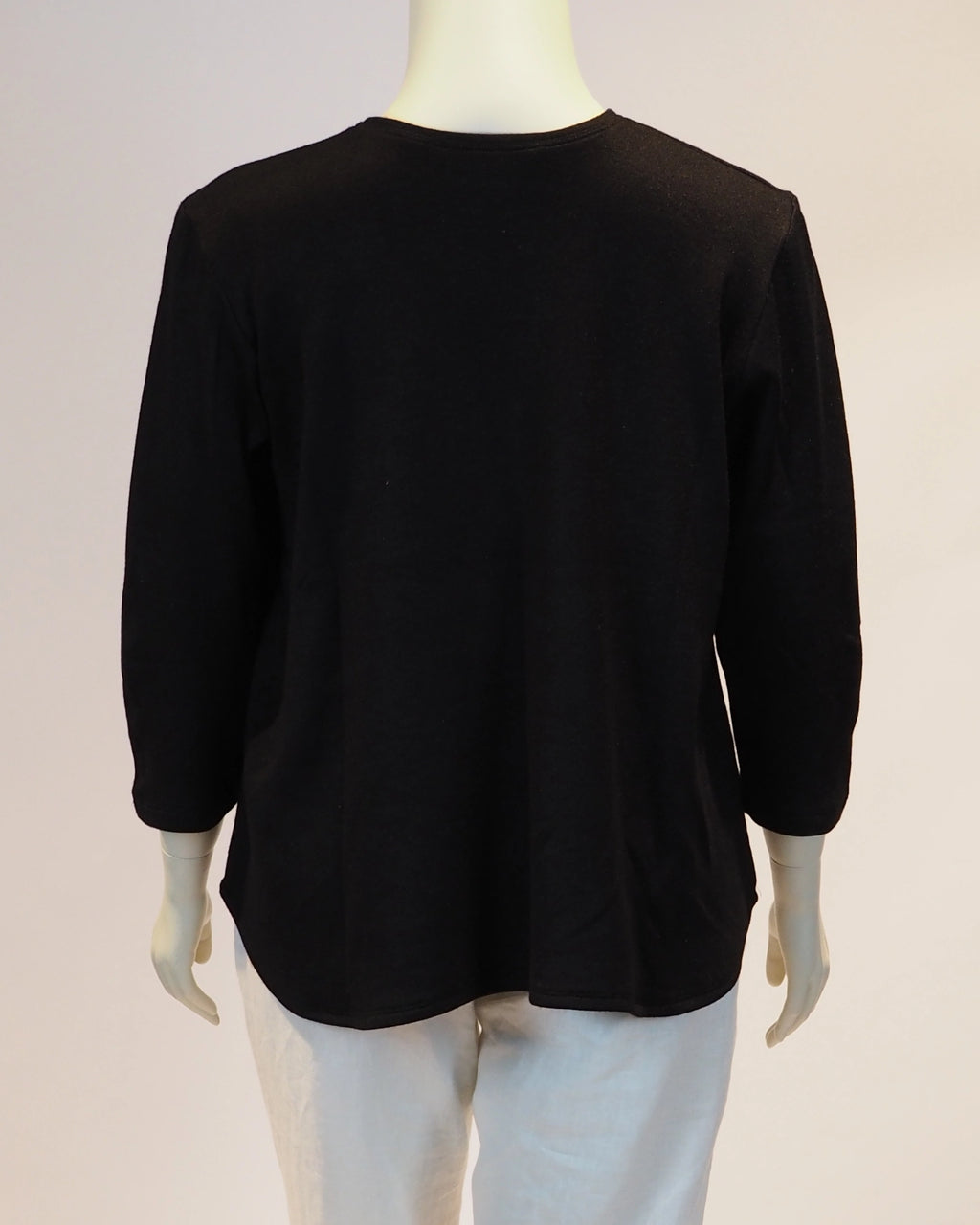 Schwarzer Plus-Size-Pullover Inga von Katrin Kiesler Berlin, Hinteransicht