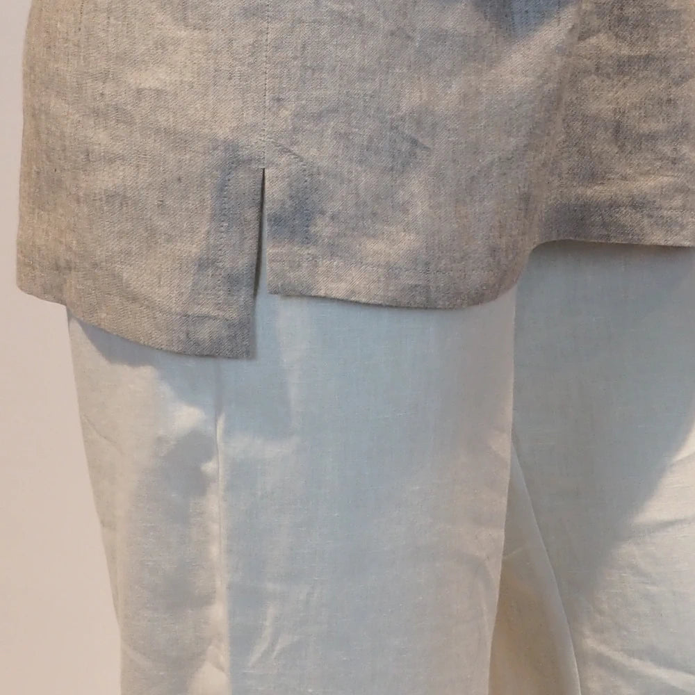 Plus Size Leinen-Shirt  Friederike in  natur Ddetail von Katrin Kiesler Berlin