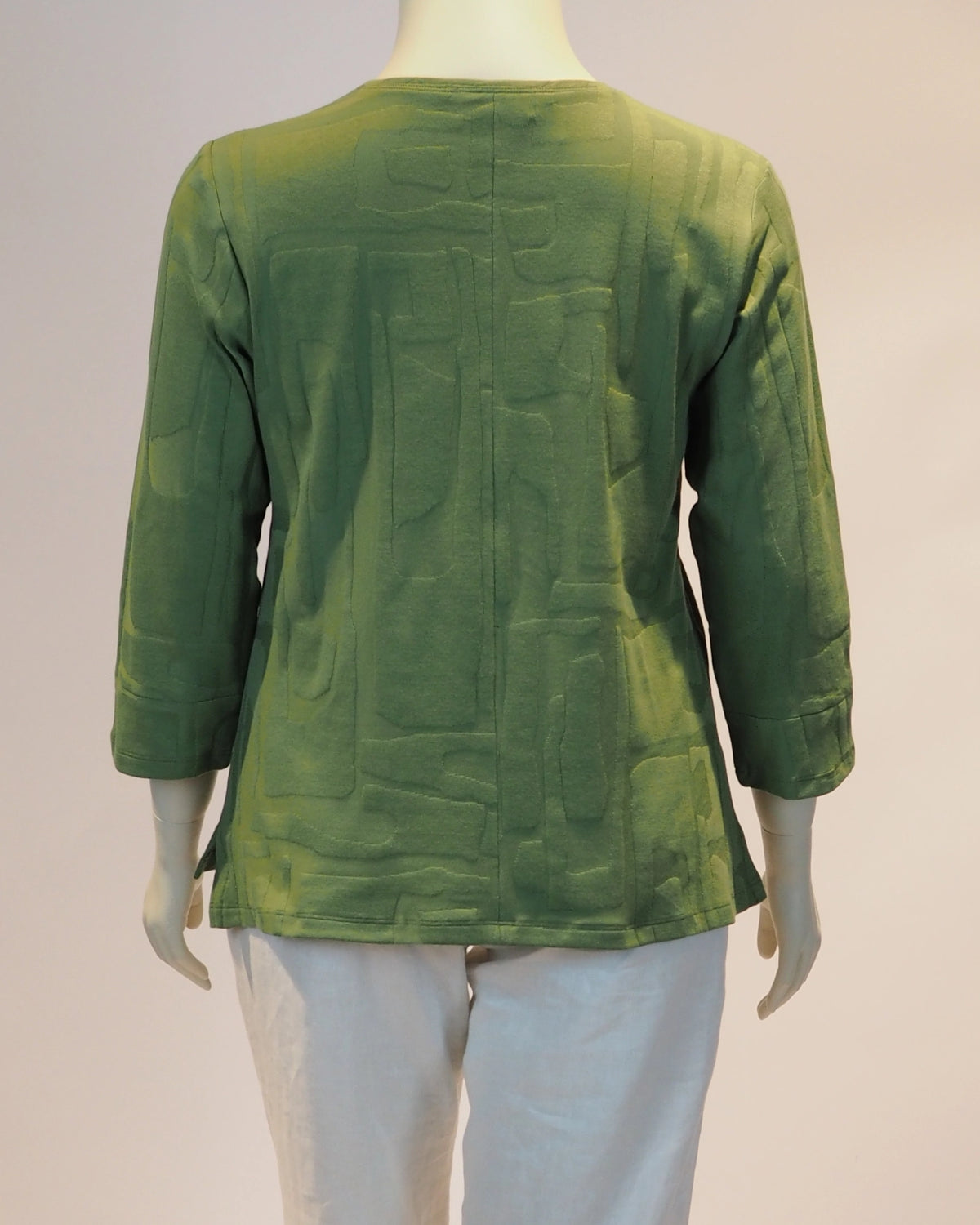 Grünes Plus-Size-Shirt Leni von Katrin Kiesler Berlin, Rückansicht