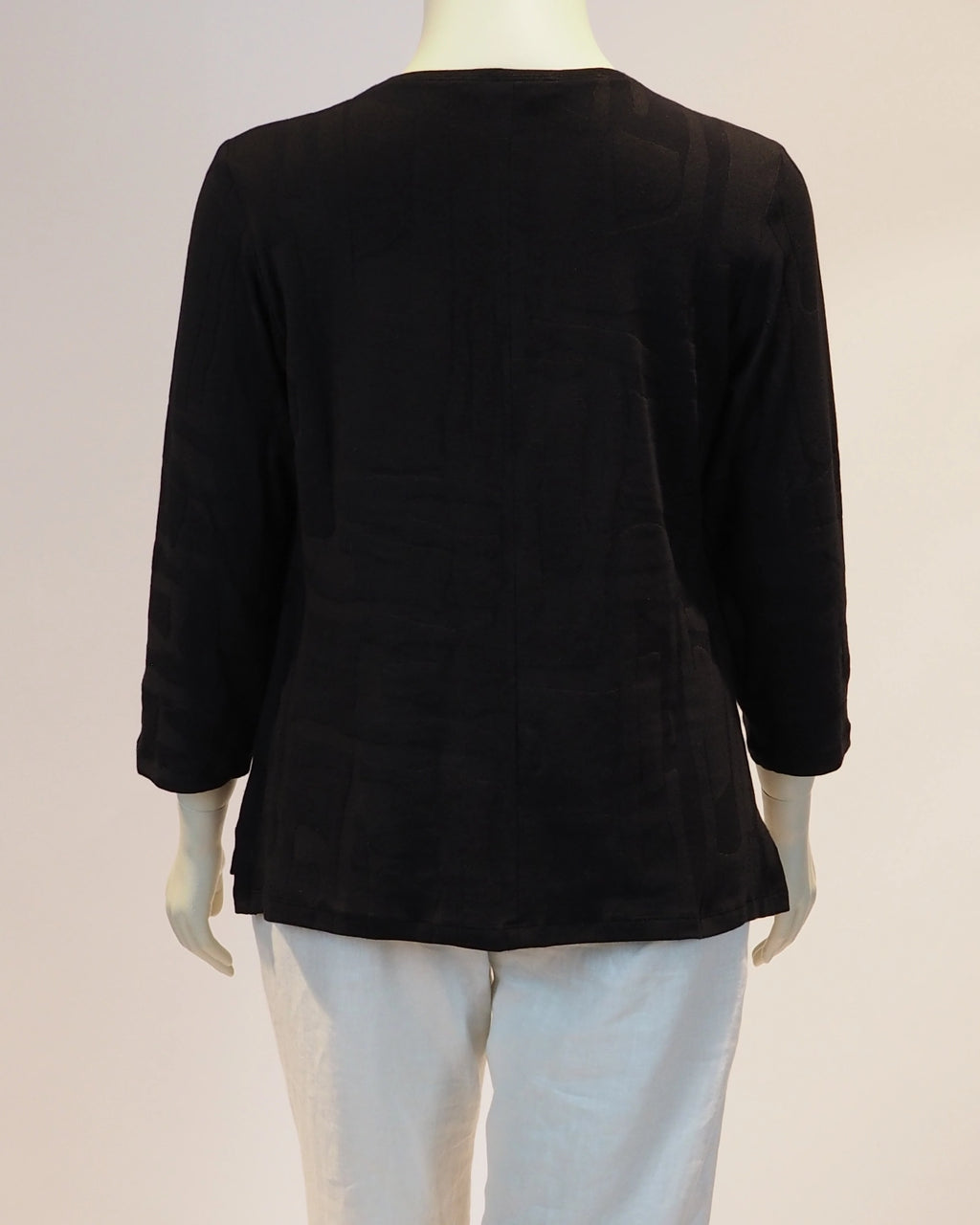 Schwarzes Plus-Size-Shirt Leni von Katrin Kiesler Berlin, Rückansicht