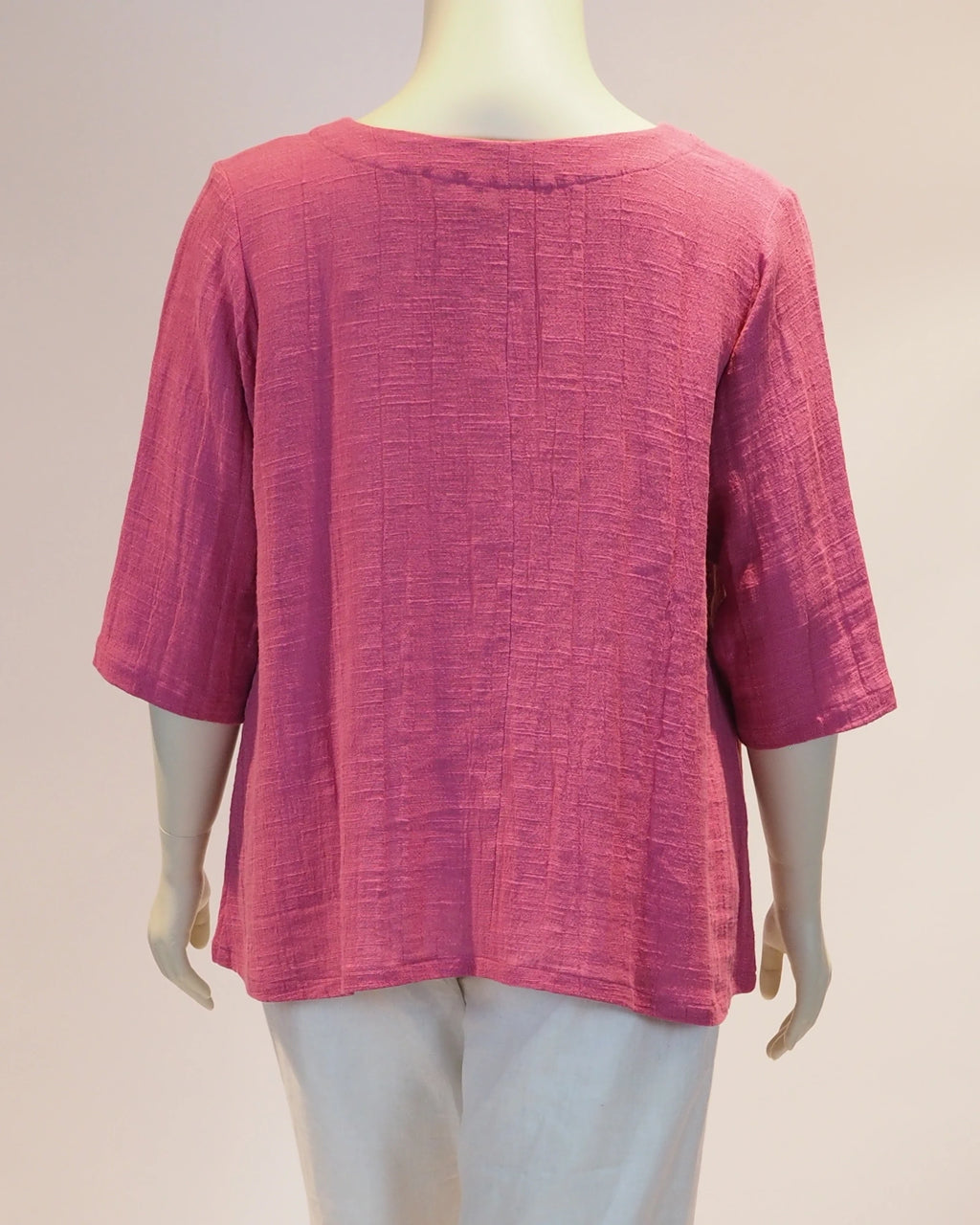 Plus Size Leinen-Shirt Luisa in pink von  von hinten von Katrin Kiesler Berlin